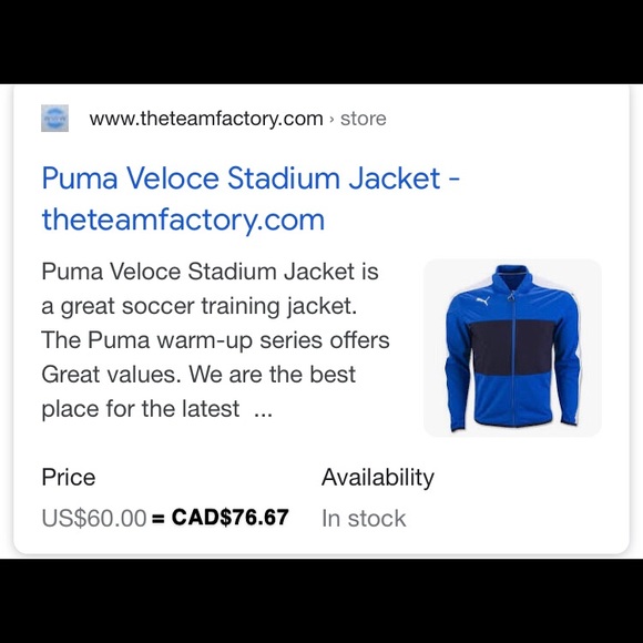Puma Zip-Up Stadium Jacket - Picture 2 of 4